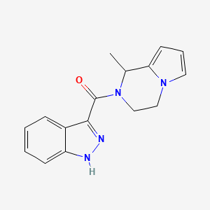 molecular formula C16H16N4O B7493715 1H-indazol-3-yl-(1-methyl-3,4-dihydro-1H-pyrrolo[1,2-a]pyrazin-2-yl)methanone 