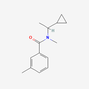 molecular formula C14H19NO B7493726 N-(1-cyclopropylethyl)-N,3-dimethylbenzamide 