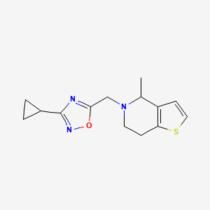 3-cyclopropyl-5-[(4-methyl-6,7-dihydro-4H-thieno[3,2-c]pyridin-5-yl)methyl]-1,2,4-oxadiazole