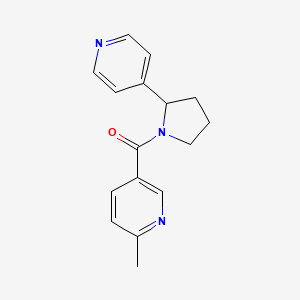 molecular formula C16H17N3O B7493767 (6-Methylpyridin-3-yl)-(2-pyridin-4-ylpyrrolidin-1-yl)methanone 