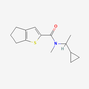 molecular formula C14H19NOS B7493771 N-(1-cyclopropylethyl)-N-methyl-5,6-dihydro-4H-cyclopenta[b]thiophene-2-carboxamide 