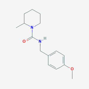 molecular formula C15H22N2O2 B7493783 N-[(4-methoxyphenyl)methyl]-2-methylpiperidine-1-carboxamide 