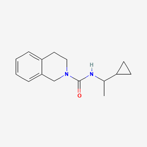 molecular formula C15H20N2O B7493806 N-(1-cyclopropylethyl)-3,4-dihydro-1H-isoquinoline-2-carboxamide 