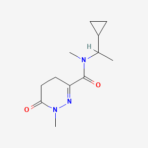 molecular formula C12H19N3O2 B7493809 N-(1-cyclopropylethyl)-N,1-dimethyl-6-oxo-4,5-dihydropyridazine-3-carboxamide 