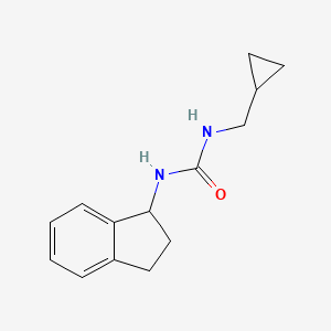 molecular formula C14H18N2O B7493821 1-(cyclopropylmethyl)-3-(2,3-dihydro-1H-inden-1-yl)urea 