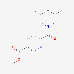 molecular formula C15H20N2O3 B7493831 Methyl 6-(3,5-dimethylpiperidine-1-carbonyl)pyridine-3-carboxylate 