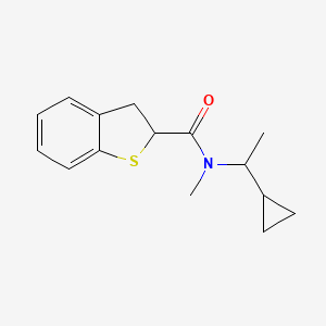 molecular formula C15H19NOS B7493839 N-(1-cyclopropylethyl)-N-methyl-2,3-dihydro-1-benzothiophene-2-carboxamide 