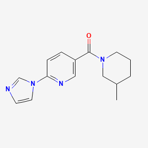 molecular formula C15H18N4O B7493846 (6-Imidazol-1-ylpyridin-3-yl)-(3-methylpiperidin-1-yl)methanone 