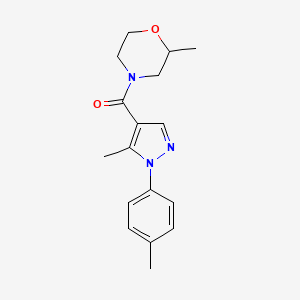 [5-Methyl-1-(4-methylphenyl)pyrazol-4-yl]-(2-methylmorpholin-4-yl)methanone