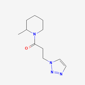 molecular formula C11H18N4O B7493856 1-(2-Methylpiperidin-1-yl)-3-(triazol-1-yl)propan-1-one 