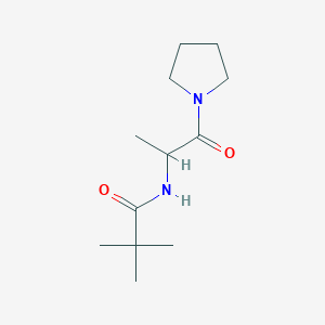 molecular formula C12H22N2O2 B7493867 2,2-dimethyl-N-(1-oxo-1-pyrrolidin-1-ylpropan-2-yl)propanamide 