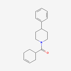 molecular formula C18H23NO B7493881 Cyclohex-3-en-1-yl-(4-phenylpiperidin-1-yl)methanone 