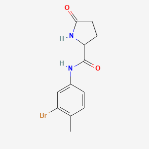 N-(3-bromo-4-methylphenyl)-5-oxopyrrolidine-2-carboxamide