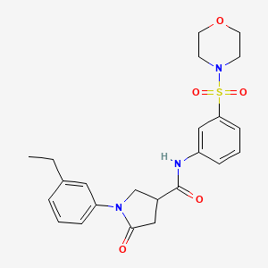 1-(3-ethylphenyl)-N-(3-morpholin-4-ylsulfonylphenyl)-5-oxopyrrolidine-3-carboxamide