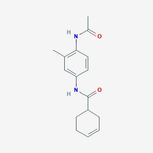 molecular formula C16H20N2O2 B7493942 N-(4-acetamido-3-methylphenyl)cyclohex-3-ene-1-carboxamide 
