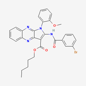 Pentyl 2-[(3-bromobenzoyl)amino]-1-(2-methoxyphenyl)pyrrolo[3,2-b]quinoxaline-3-carboxylate