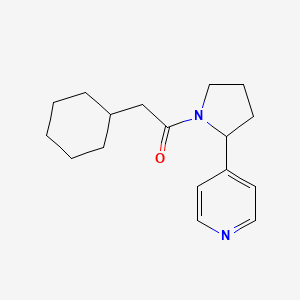 2-Cyclohexyl-1-(2-pyridin-4-ylpyrrolidin-1-yl)ethanone