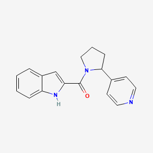 molecular formula C18H17N3O B7493970 1H-indol-2-yl-(2-pyridin-4-ylpyrrolidin-1-yl)methanone 