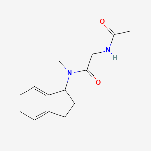 molecular formula C14H18N2O2 B7493976 2-acetamido-N-(2,3-dihydro-1H-inden-1-yl)-N-methylacetamide 