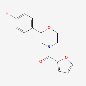 molecular formula C15H14FNO3 B7494054 [2-(4-Fluorophenyl)morpholin-4-yl]-(furan-2-yl)methanone 
