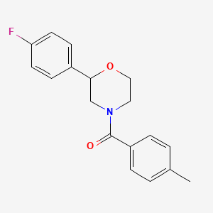 molecular formula C18H18FNO2 B7494082 [2-(4-Fluorophenyl)morpholin-4-yl]-(4-methylphenyl)methanone 