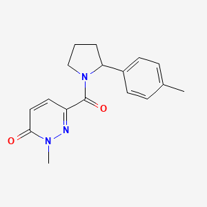 molecular formula C17H19N3O2 B7494089 2-Methyl-6-[2-(4-methylphenyl)pyrrolidine-1-carbonyl]pyridazin-3-one 