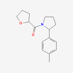 molecular formula C16H21NO2 B7494096 [2-(4-Methylphenyl)pyrrolidin-1-yl]-(oxolan-2-yl)methanone 