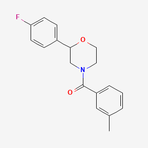 [2-(4-Fluorophenyl)morpholin-4-yl]-(3-methylphenyl)methanone