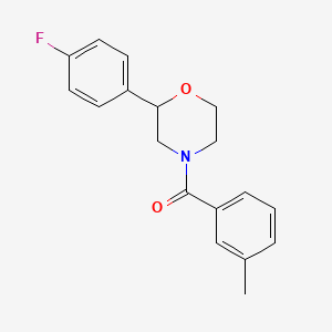 molecular formula C18H18FNO2 B7494128 [2-(4-Fluorophenyl)morpholin-4-yl]-(3-methylphenyl)methanone 