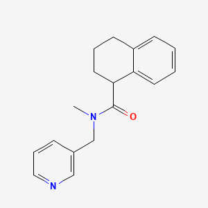 molecular formula C18H20N2O B7494131 N-methyl-N-(pyridin-3-ylmethyl)-1,2,3,4-tetrahydronaphthalene-1-carboxamide 