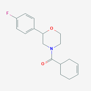 molecular formula C17H20FNO2 B7494150 Cyclohex-3-en-1-yl-[2-(4-fluorophenyl)morpholin-4-yl]methanone 