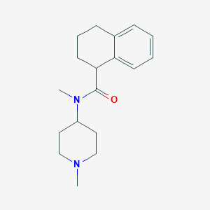 molecular formula C18H26N2O B7494163 N-methyl-N-(1-methylpiperidin-4-yl)-1,2,3,4-tetrahydronaphthalene-1-carboxamide 