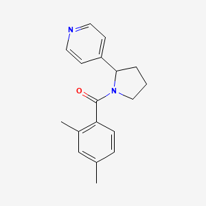 molecular formula C18H20N2O B7494168 (2,4-Dimethylphenyl)-(2-pyridin-4-ylpyrrolidin-1-yl)methanone 