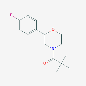 molecular formula C15H20FNO2 B7494197 1-[2-(4-Fluorophenyl)morpholin-4-yl]-2,2-dimethylpropan-1-one 