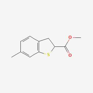 molecular formula C11H12O2S B7494200 Methyl 6-methyl-2,3-dihydro-1-benzothiophene-2-carboxylate 