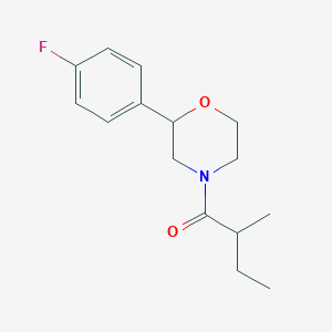 molecular formula C15H20FNO2 B7494210 1-[2-(4-Fluorophenyl)morpholin-4-yl]-2-methylbutan-1-one 