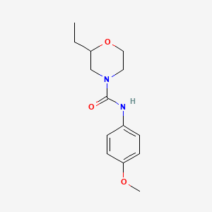 molecular formula C14H20N2O3 B7494217 2-ethyl-N-(4-methoxyphenyl)morpholine-4-carboxamide 