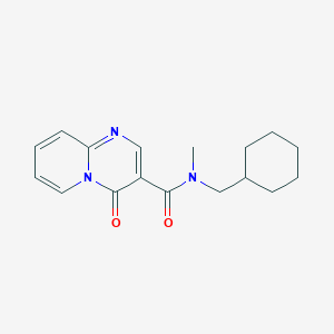 molecular formula C17H21N3O2 B7494228 N-(cyclohexylmethyl)-N-methyl-4-oxopyrido[1,2-a]pyrimidine-3-carboxamide 