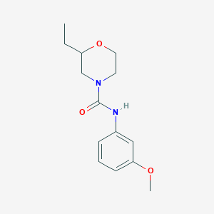 molecular formula C14H20N2O3 B7494246 2-ethyl-N-(3-methoxyphenyl)morpholine-4-carboxamide 