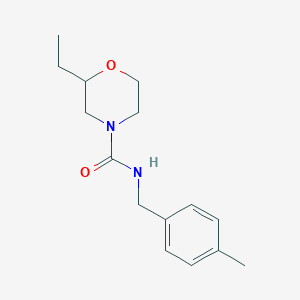 molecular formula C15H22N2O2 B7494247 2-ethyl-N-[(4-methylphenyl)methyl]morpholine-4-carboxamide 