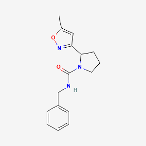 molecular formula C16H19N3O2 B7494261 N-benzyl-2-(5-methyl-1,2-oxazol-3-yl)pyrrolidine-1-carboxamide 