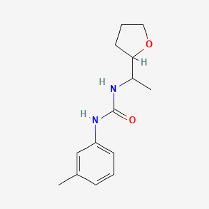 molecular formula C14H20N2O2 B7494267 1-(3-Methylphenyl)-3-[1-(oxolan-2-yl)ethyl]urea 