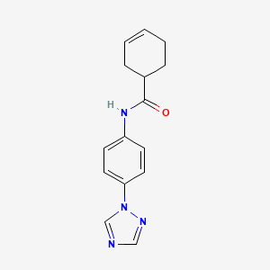 N-[4-(1,2,4-triazol-1-yl)phenyl]cyclohex-3-ene-1-carboxamide