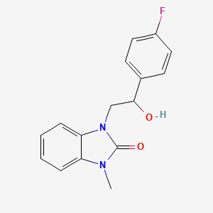 molecular formula C16H15FN2O2 B7494283 1-[2-(4-Fluorophenyl)-2-hydroxyethyl]-3-methylbenzimidazol-2-one 