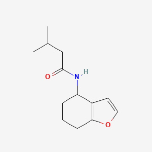 molecular formula C13H19NO2 B7494291 3-methyl-N-(4,5,6,7-tetrahydro-1-benzofuran-4-yl)butanamide 