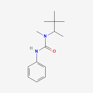 molecular formula C14H22N2O B7494297 1-(3,3-Dimethylbutan-2-yl)-1-methyl-3-phenylurea 