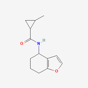 molecular formula C13H17NO2 B7494301 2-methyl-N-(4,5,6,7-tetrahydro-1-benzofuran-4-yl)cyclopropane-1-carboxamide 