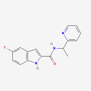 5-fluoro-N-(1-pyridin-2-ylethyl)-1H-indole-2-carboxamide