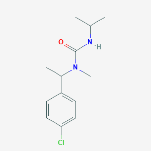 molecular formula C13H19ClN2O B7494323 1-[1-(4-Chlorophenyl)ethyl]-1-methyl-3-propan-2-ylurea 