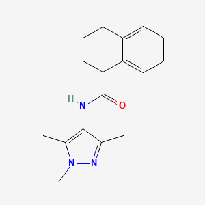 N-(1,3,5-trimethylpyrazol-4-yl)-1,2,3,4-tetrahydronaphthalene-1-carboxamide